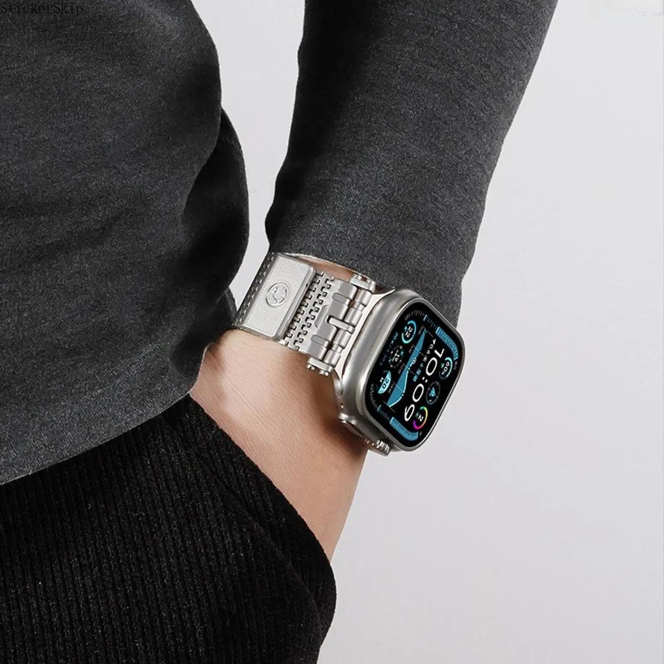 2026 Pioneer Domino Magnetic Steel Apple Watch Band, Premium Metal Replacement Strap Fits Ultra3 & Series11, Sleek Business Wristband for Daily Commute and Formal Occasions