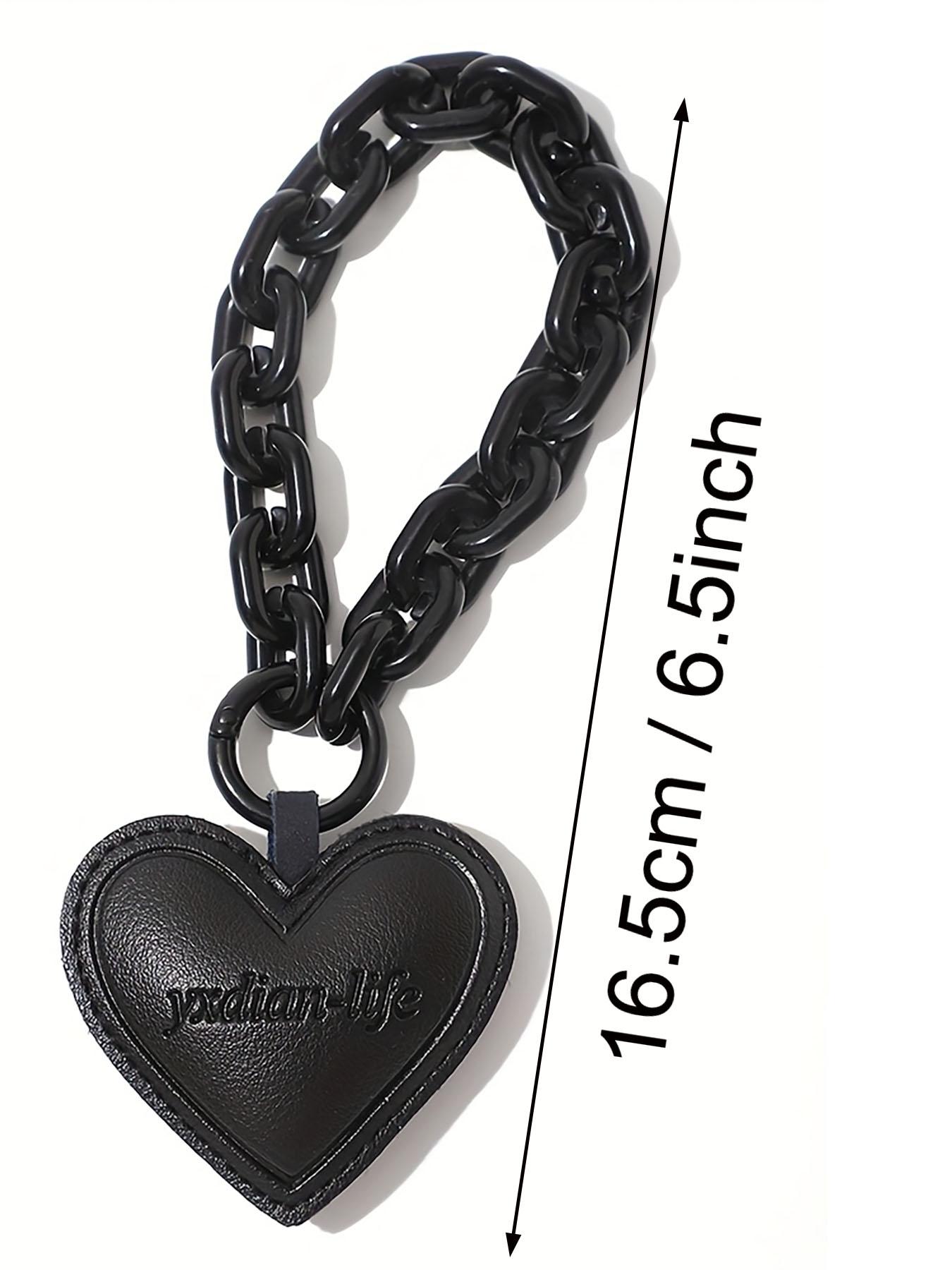 Heart Chain Bag Charm, Simple Style Purse Accessory Keychain, Fashion Small Gift, Elegant Design, Perfect for Bags & Keys, Bag Pendant Keychain, Trendy Cute Keychain