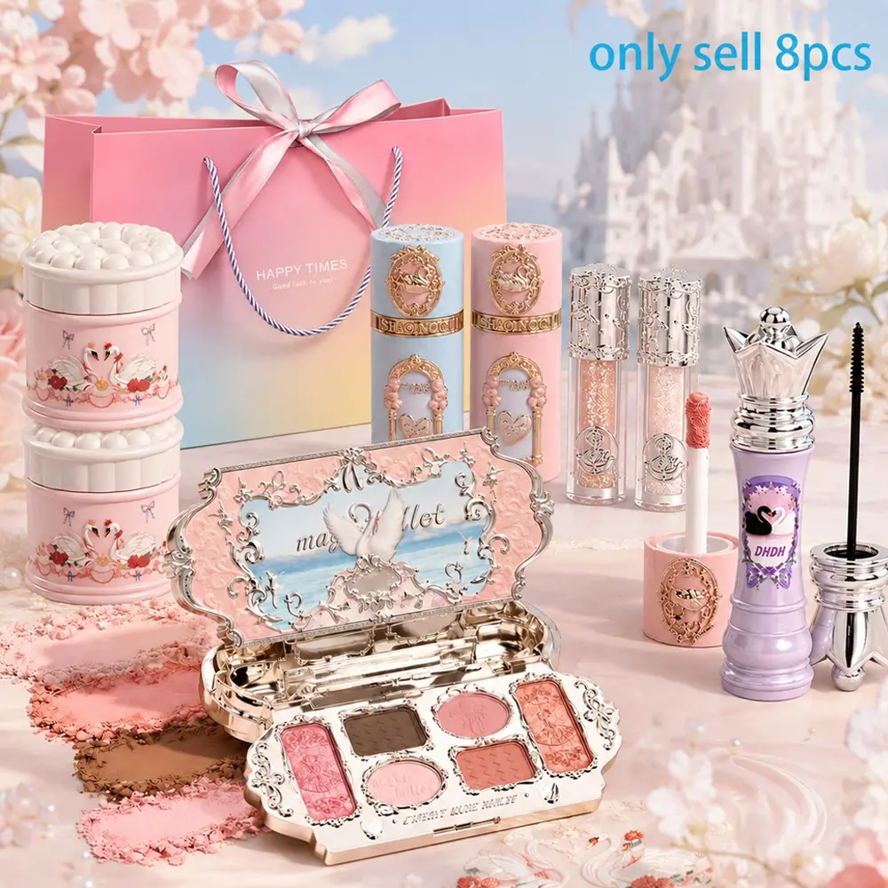 8pcs+1pc Makeup Set, Eyeshadow, Mascara, Lip Gloss, Blush, Liquid Eyeshadow, Perfect Gift for Girlfriend, Wife, Valentine's Day, Birthday