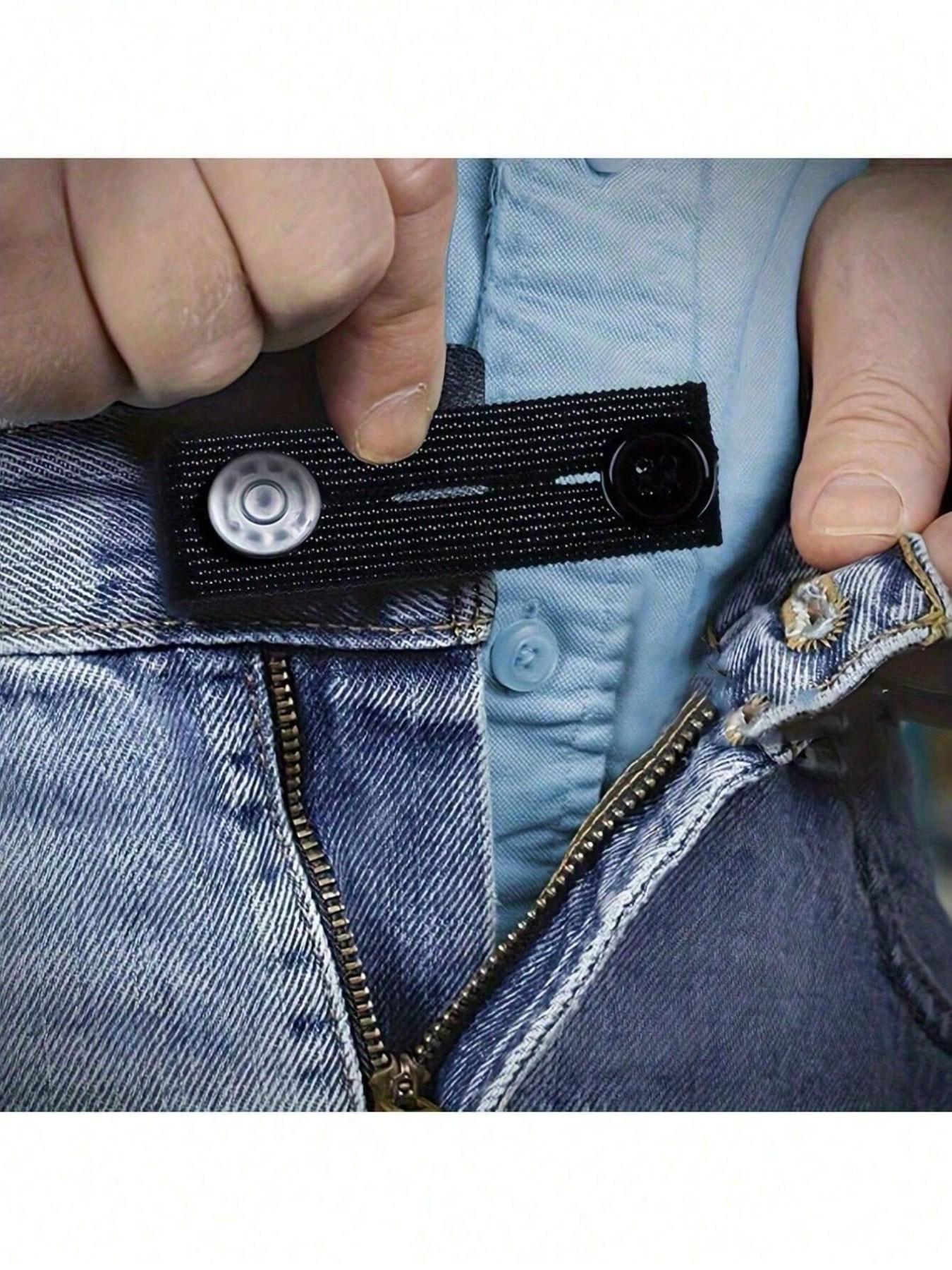 Waistband Extender Buckle,Belt Extender With Elasticity, Interlocking Waist Extender Buttons,Elastic Waistband Extenders, DIY Garment Accessories for Men and Women,Seamless for Jeans and Pants, Easy Fit Button Design