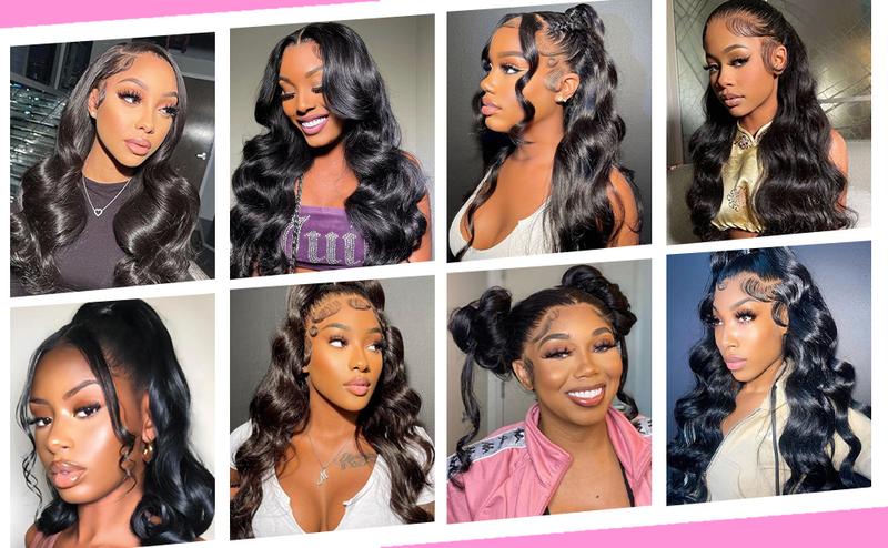Tahikie 250% Density 360 Full Lace Invisi Strap Body Wave Wigs Human Hair Water Wave Transparent Lace Hidden Strap Frontal Black Wigs For Women TikTokShopBlackFriday