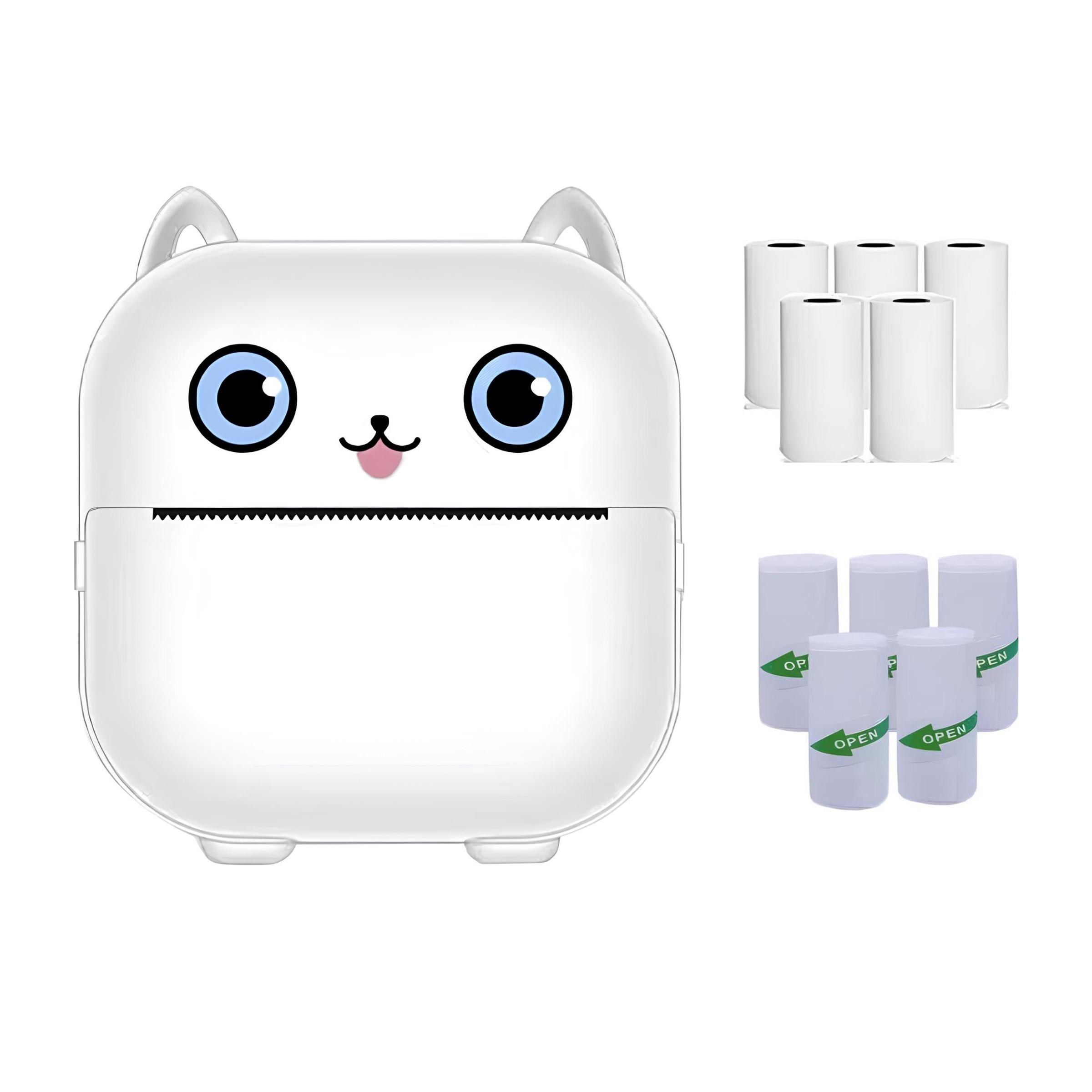 Portable Mini Printer, Portable Photo Printer with Print Paper, Bluetooth-compatible Label Printer for iOS & Android, Photo Sticker Printer, Office Accessories