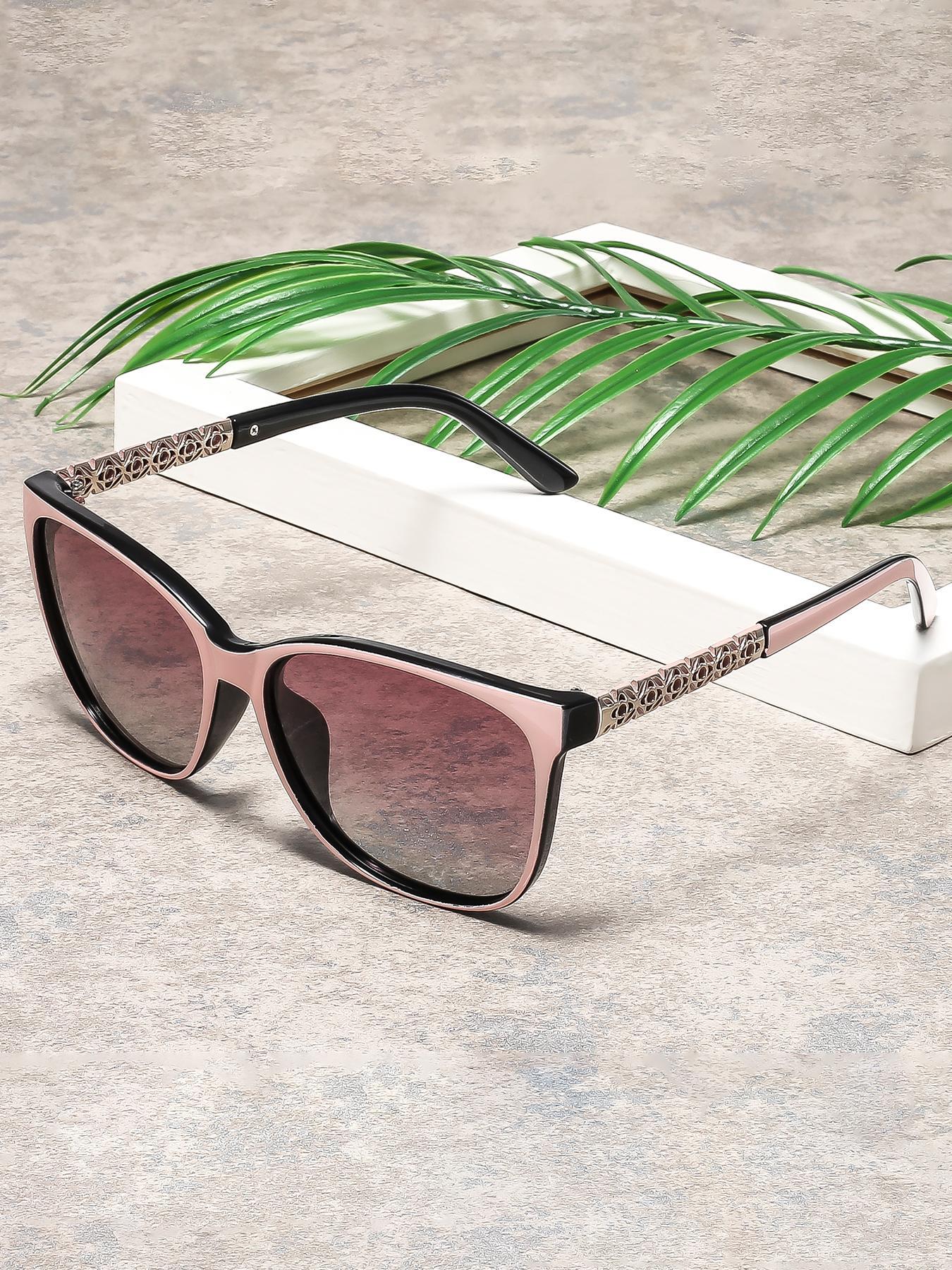 Women's Fashionable Polarized Sunglasses, Trendy All-match Tinted Lens Sunglasses, Fashion Accessories for Outdoor Activities, High Quality Sunglasses