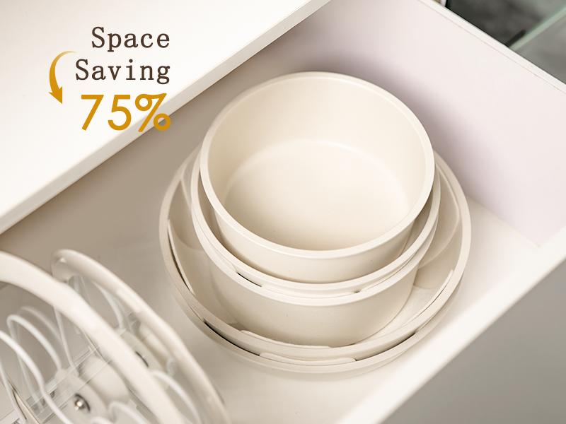 【Astercook 20-Pcs】Cookware Set, Non-Stick Coating, Durable & Easy to Clean, Perfect for Home, Gatherings, and Professional Kitchens hexclad cookware. White