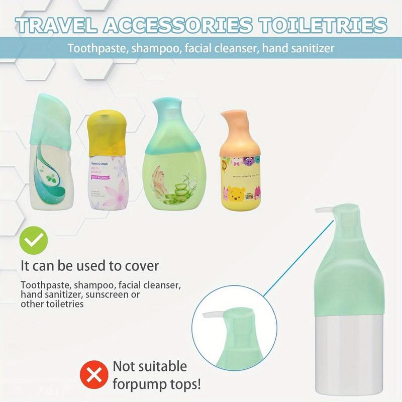 ✈️ Zero Spill Panic | 4-Pack Silicone Travel Bottle Covers | Luggage Leak Proof Toiletry Sleeves