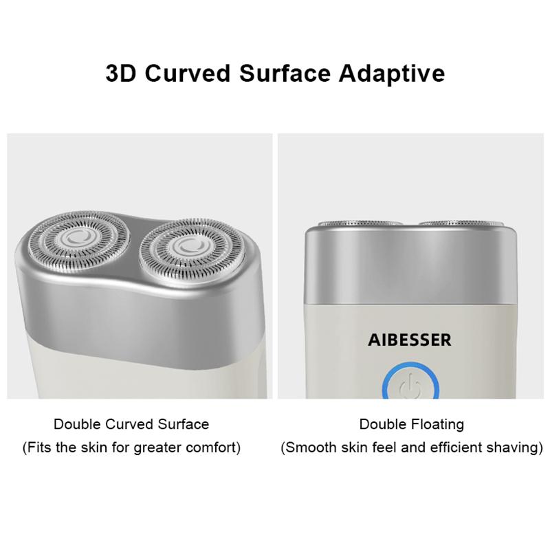 Aibesser Top-SELLING Men's Mini Electric Shaver for Men Magnetic Dual-Blade Razor USB-Rechargeable Pocket Groomer Ultra-Compact Travel Shaver for Car Office Home Daily Care Smooth Waterproof Wet/Dry Grooming Shaver Razor, Multifunctional Epilator Aibesser Top-SELLING Men's Mini Electric Shaver for Men Magnetic Dual-Blade Razor USB-Rechargeable Pocket Groomer Ultra-Compact Travel Shaver for Car Office Home Daily Care Smooth Waterproof Wet/Dry Grooming Shaver Razor, Multifunctional Epilator