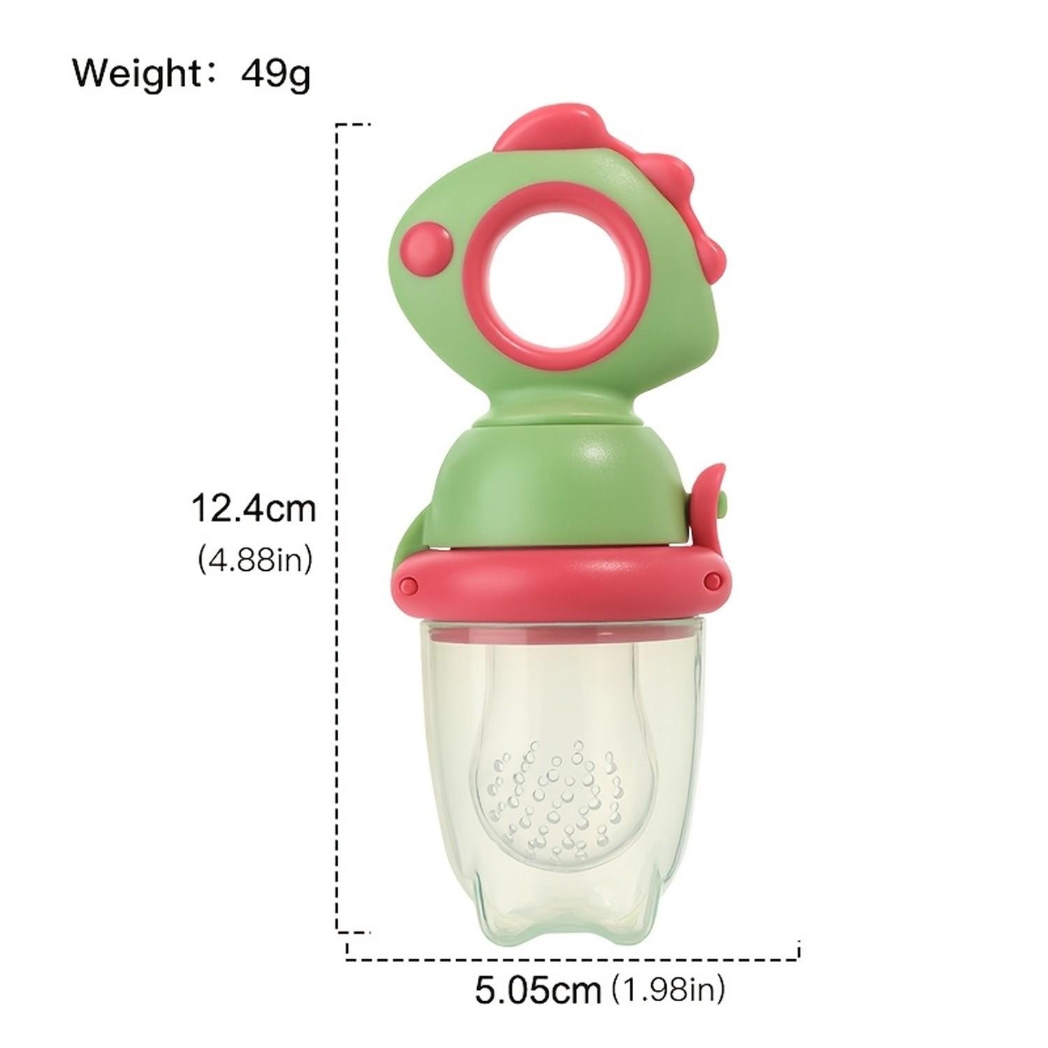 Dinosaur Theme Silicone Baby Juice Feeder, Rotating Push Type, Food Grade Material, Suitable for Toddlers, Leak-Proof Fruit & Meal Dispenser