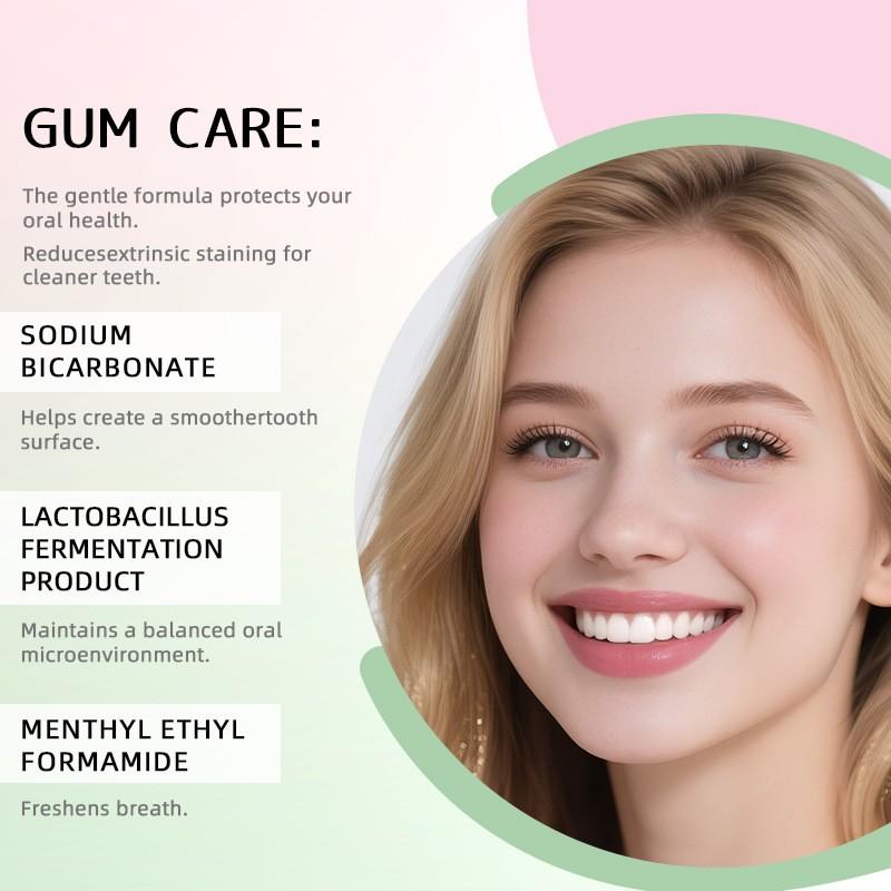 Probiotic Solid Toothpaste Tablets, Toothpaste Without Fluoride, Gentle Effective Toothpaste, Oral Care, Peach Mint Flavor, 30 Count, Eco-Friendly, Long-Lasting Fresh Breath, Whitening Teeth, Suitable for Sensitive Gums