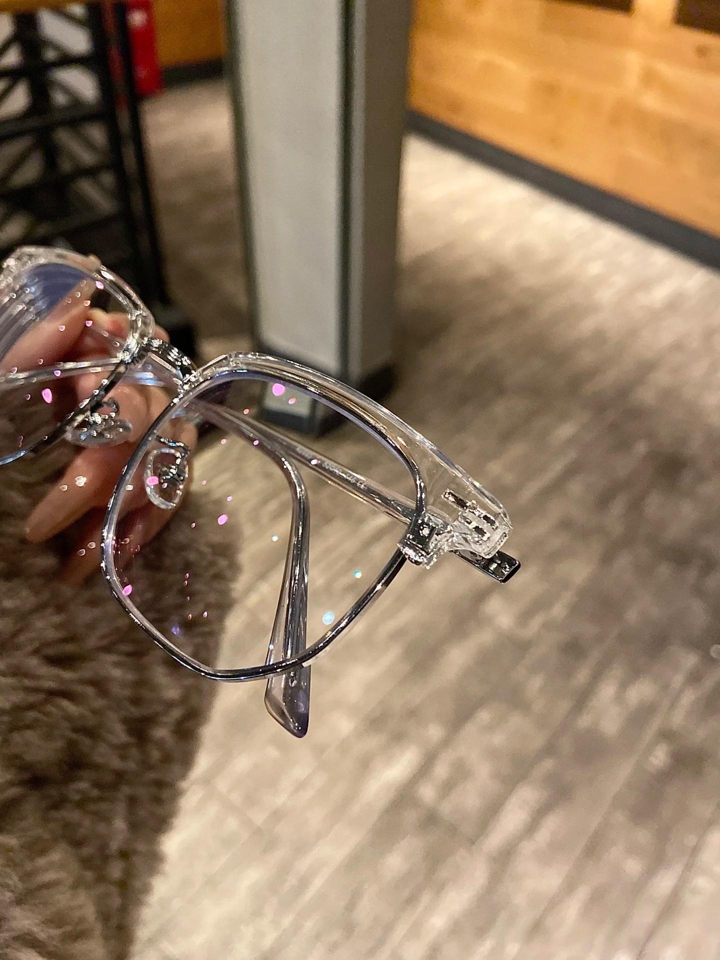 Frozen Series Blue Light Blocking Glasses Retro Clear View for Eye Protection Computer Vision Glasses Men Women Computer Gaming Glasses Rectangle TR90 Frame Anti Eyestrain UV 400 Stylish Lentes Classic Summer Eyewear - Eyeglasses Set