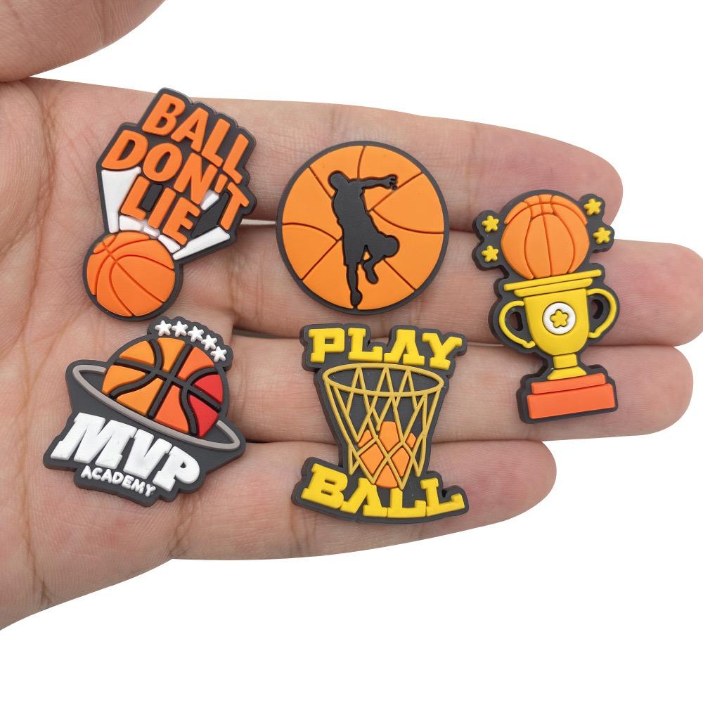 18Piece Basketball Series PVC Shoe Charms For Bubble Slides Clogs Sandals,PVC Shoe Decorations Accessories Buckle For Christmas Birthday Gifts