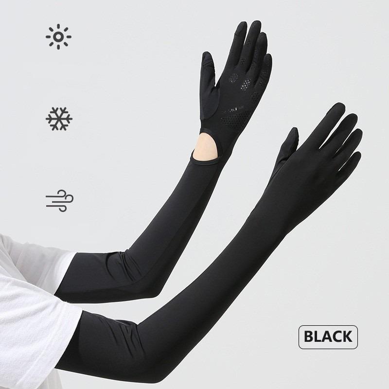 2 Pairs Long Arm Gloves for Men & Women, Touch Screen Compatible, Sunshade Driving Gloves, Motorcycle Riding Gloves, Motorbike Gloves, Breathable & Lightweight, Anti-Slip Grip, Ideal for Outdoor Sports, Cycling, Hiking, Fishing and Daily