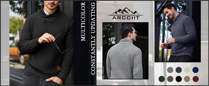 Zaitun Men's Regular Textured Patched Detail Shawl Collar Sweater, Casual Long Sleeve Jumper for Fall & Winter, Fashion Men's Knitwear for Daily Wear TikTokShopBlackFriday Christmas gift Springtok Beige Fathersdaygift