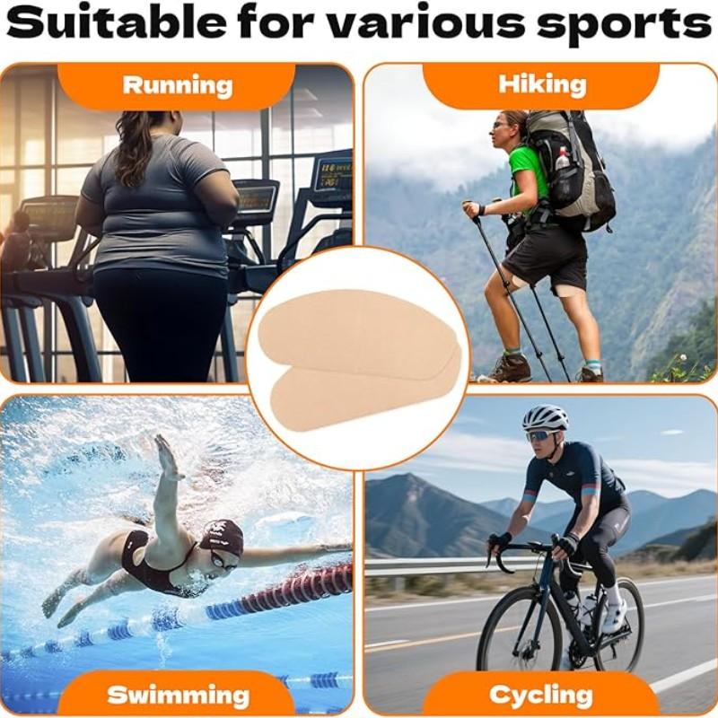 Unisex Sweat-Proof Light Skin Tone Friction Pad, Comfortable Disposable Thigh Protection Pads, Anti-Rub Skin Tape for Men and Women
