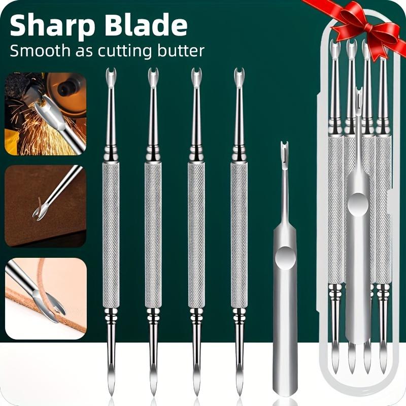 2/4-Piece Leather Craft Tool Kit, High-End Synthetic Leather Sewing, U-Channel Guide, Edge Trimmer, Ideal for Handmade Crafts and Repair