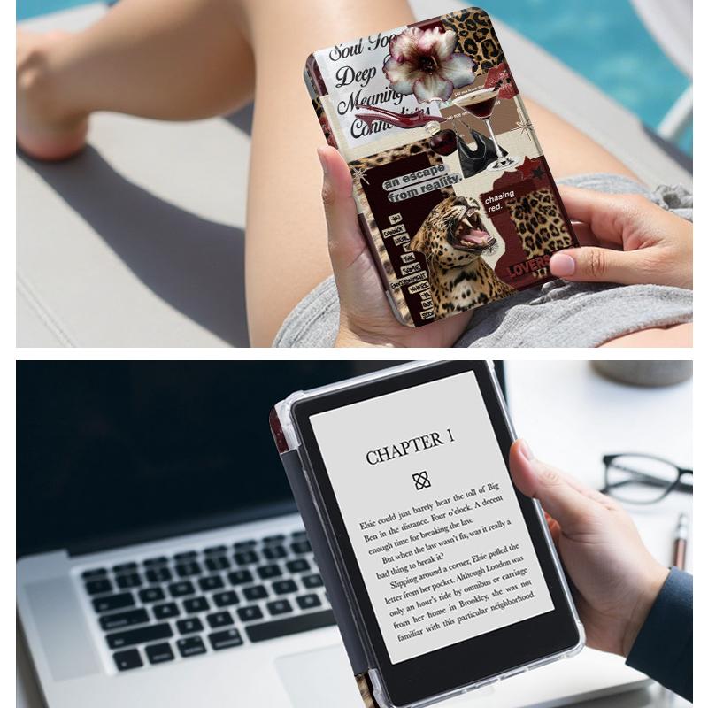 Suitable for Kindle e-book reader case, Kindle Accessories, Kindle Paperwhite 5 (2021), Kindle Colorsoft Signature Edition 7inch, Kindle 11th Generation (2022/2024) Cover, with sleep/wake function, reinforced corners, full protection, durable shell