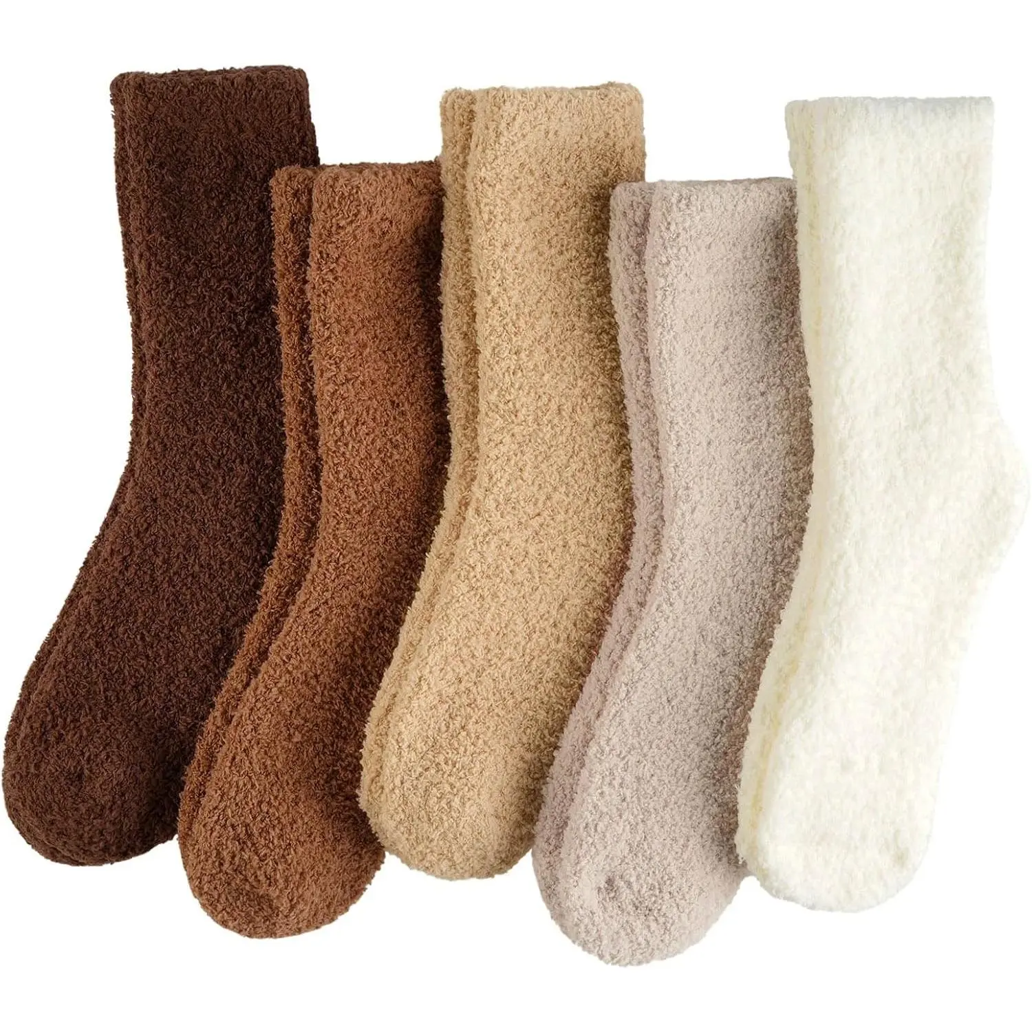 Fuzzy Socks for Women, Fall Fluffy Slipper Socks, Cozy Home Socks | Plush Soft Winter Socks, Warm Thick Sleeping Socks, Holiday Gifts for Women Mom Wife Grandma, Ideal for Lounging 5/6 Pairs