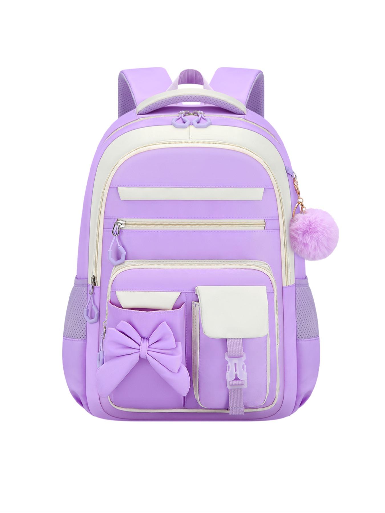 Butterfly Knot Women's Casual Backpack, Lightweight Large Capacity School Bag, Ideal for Back-To-School, Travel, and Daily Use