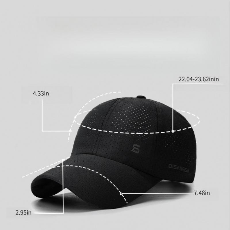 2-Pack Men's Sun Protection Baseball Cap, Mesh Breathable Quick-Dry Sports Cap, UV Protection, Suitable for Summer Outdoor Sports