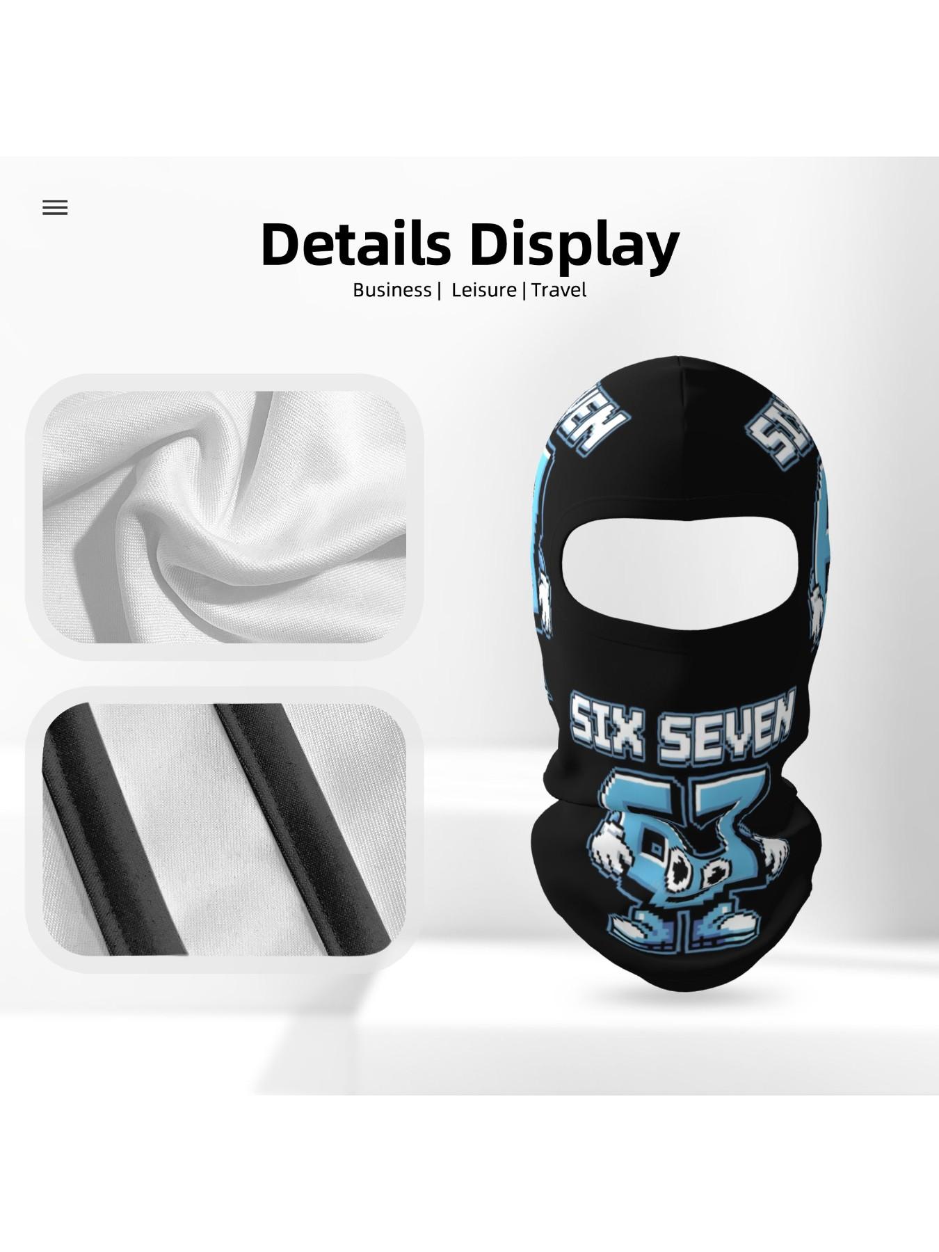 1 piece 67 Meme Gen Alpha Slang Face Mask Full Coverage Windproof Breathable Face Mask with for Muertos Lightweight Durable Ideal Costume Party Accessory Gift