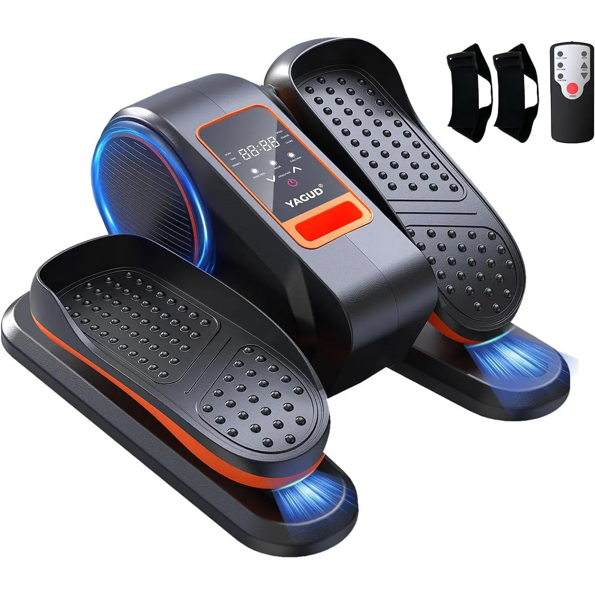 Under Desk Machine, Electric Elliptical Leg Exerciser for Senior, 13 Adjustable Speeds Quiet and Portable Seated Pedal Exerciser for Training with Remote Control