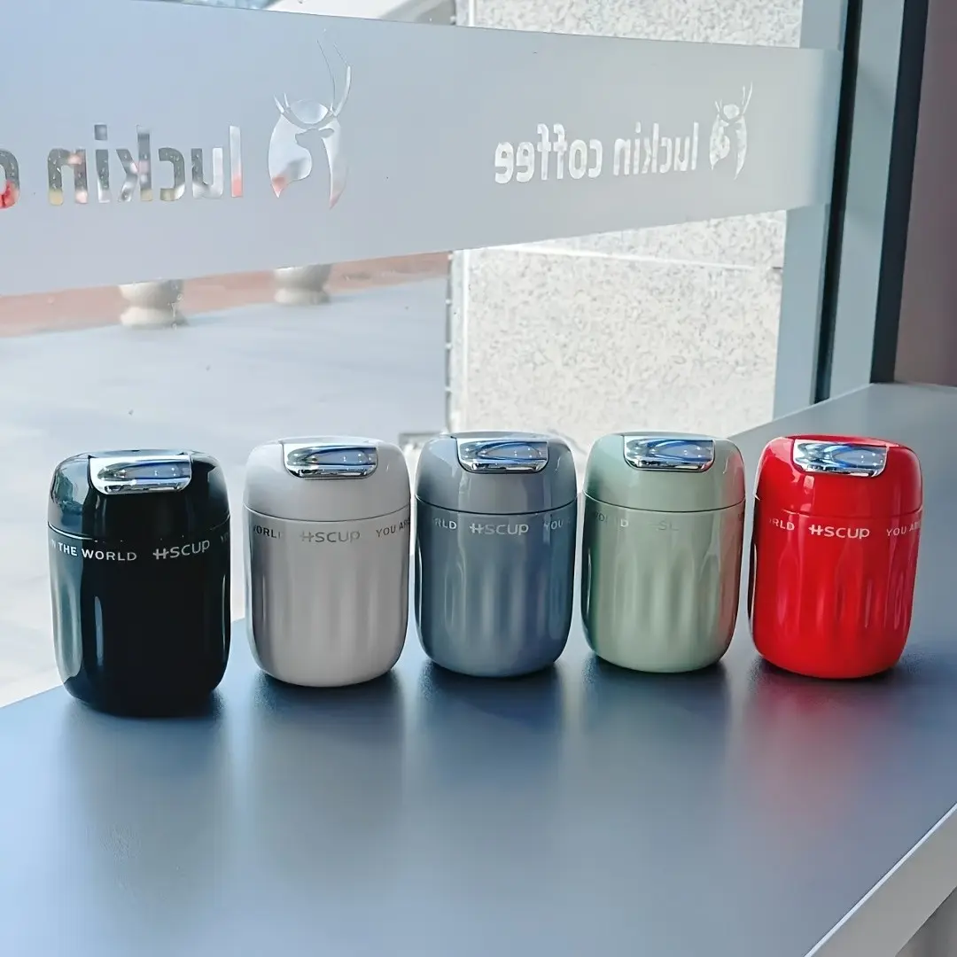 Mini Stainless Steel Insulated Cup 220ML, Leak-Proof Direct Drinking, Portable Sealed Outdoor Coffee Mug, Tea Strainer Included for Office Use