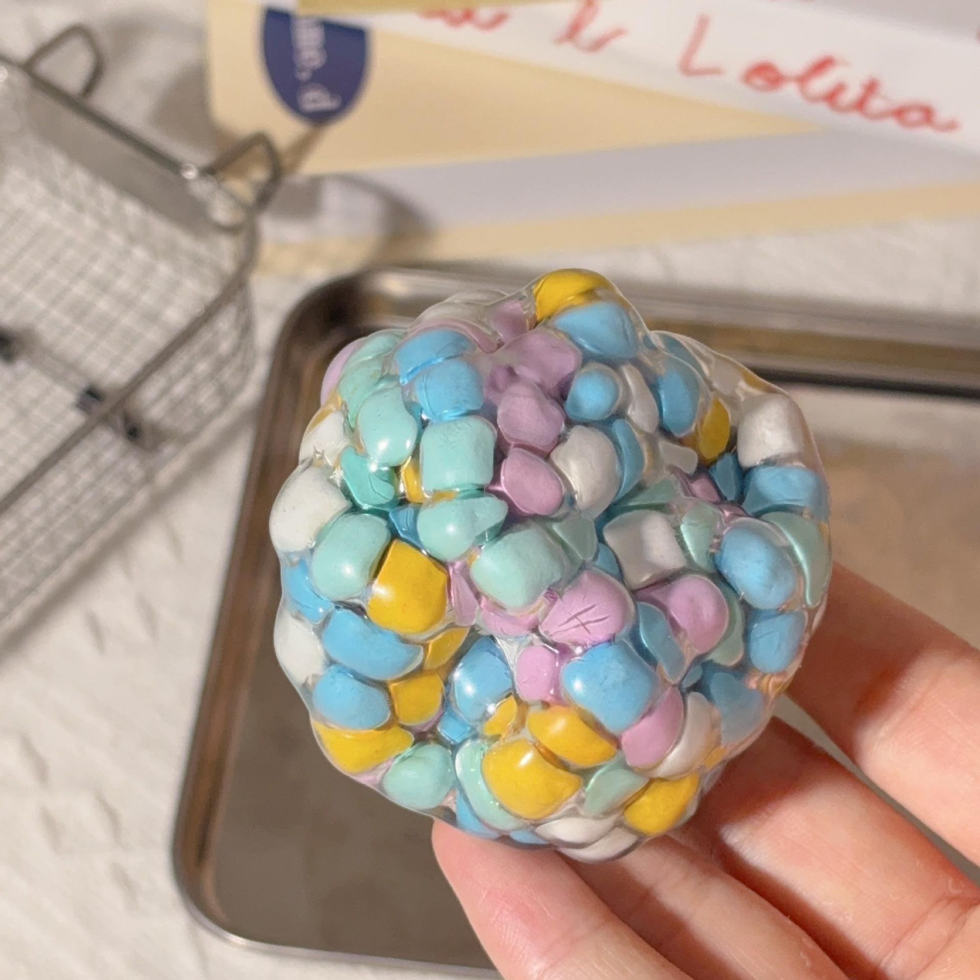 1 Count Dopamine Xylitol Stress Relief Ball, Handmade Squeeze Pop Bubble Ball, Suitable for All Ages, Slow Bounce Sensory Experience