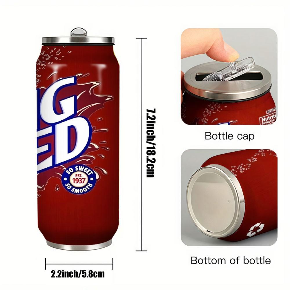 1pc 17oz Stainless Steel Insulated Coffee Cup, Dual-Layer Vacuum Insulation, Leak-Proof Lid & Straw, Ideal for Outdoor Activities