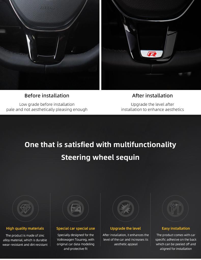 Rline R Logo Car Steering Wheel Sticker Frame Accessories For ...