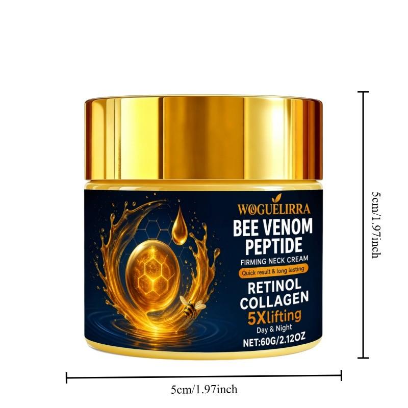 5x Collagen Bee Venom Cream, Moisturizer, Skin Care, Tightens Double Chin and Neck, Rich in Collagen, Retinol, Nicotinamide, Hyaluronic Acid, Suitable for All Skin Types