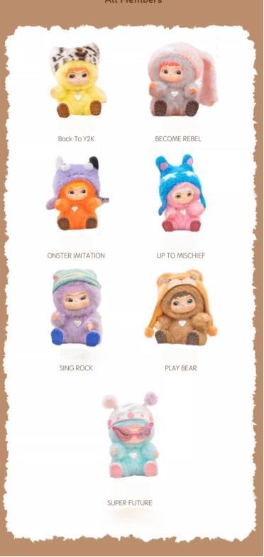 Wakuku Fuzzy Trendy Fun Party Series Plush Blind Box