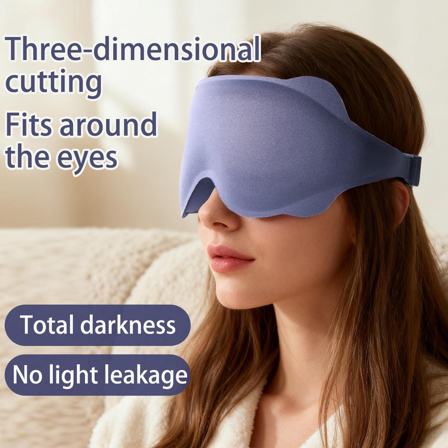 3D Contour Sleep Eye Mask, Full, No Pressure, Side Sleeping Friendly Breathable Soft Eyemask, Comfortable Night Rest Essential