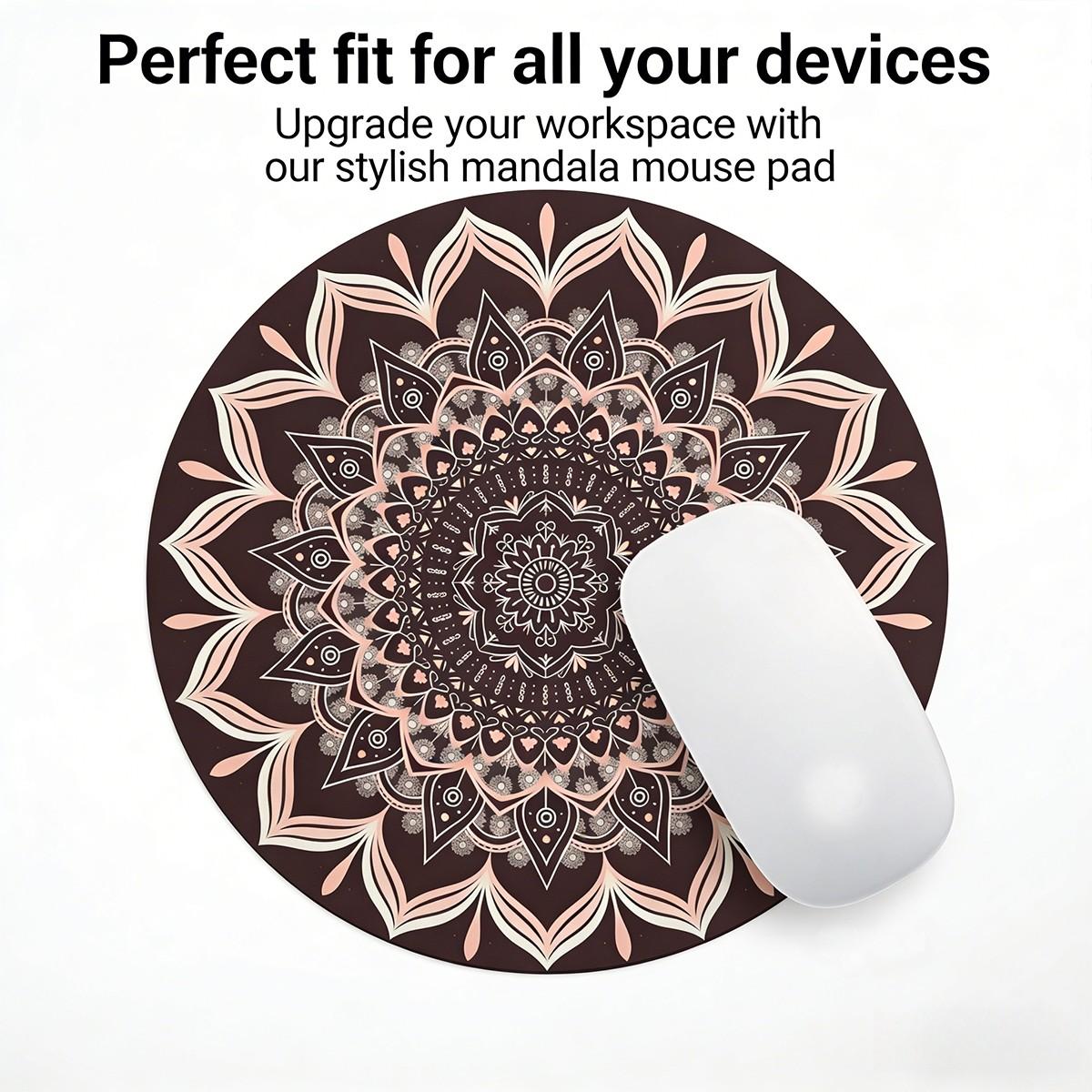 Fashion Gyro Round Mouse Pad, Anti-Slip Rubber Base, Gaming Mouse Pad, Office Desk Mat, Gift for Girls and Women, 7.87 Inches