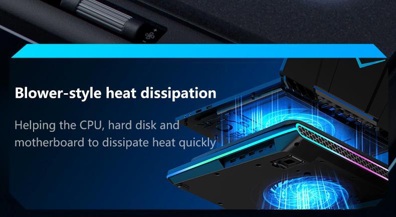 【Limited time 】llano RGB Laptop Cooling Pad, Gaming Laptop Cooler with Powerful Turbofan, Fast Cooling Laptop 15.6-21in, Adjustable Speed, Touch Control, LCD Screen
