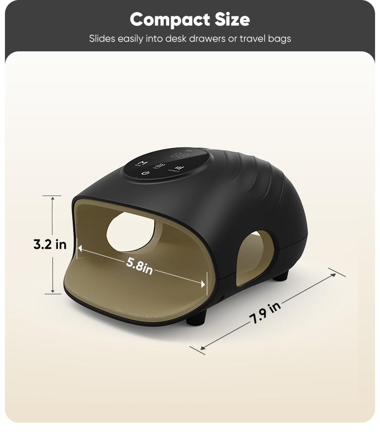 [Pro Model] CINCOM Hand Massager Pro for Enhanced Comfort and Relief, 4 Modes 4 Intensity 6 Heat Levels, Portable and Cordless, Advanced Airwave Technology and Sleek Design, Touchscreen Display, Perfect Gifts for Family, Friends, Enjoy it Anytime Anywhere