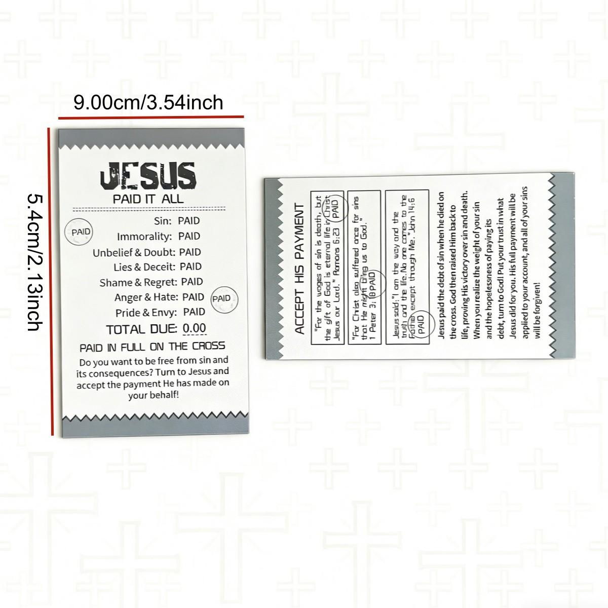 100pcs Inspirational Gospel Pamphlet Cards - Plan of Salvation Prayer Cards Perfect for Baptisms, Easter, And Religious Gifts,Christian Literature | Durable Bookmarks with Serene Designs, Salvation Cards,Pocket Saints, Prayer Cards。