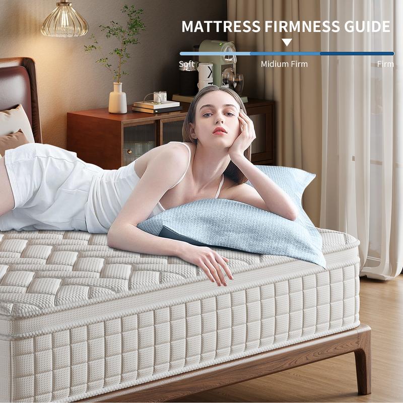 【MYDao】8/10/12 Inch Twin, Full, Queen, King Mattress Memory Foam And Spring, Hybrid MattressMedium Firmness, Lumbar Support, For Home Rooms Hotels, Boxed Halloween ChristmasGift Furniture Ergonomic mattress queen size mattress