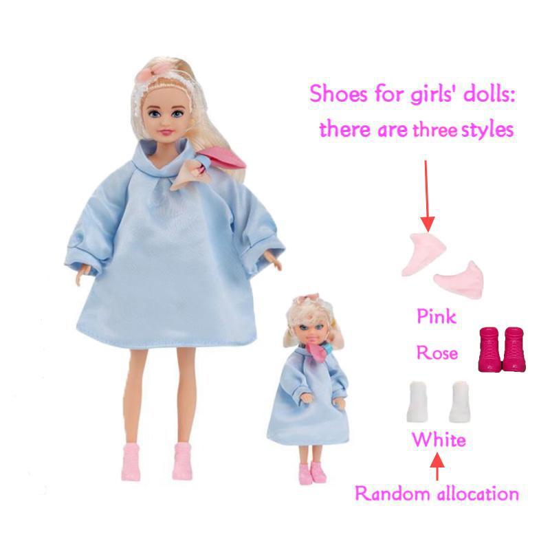 23cm Doll Family Set for Kids, Includes 2x14cm and 2x23cm Dolls, Perfect Birthday Gift, Christmas Present, Collectible Toy