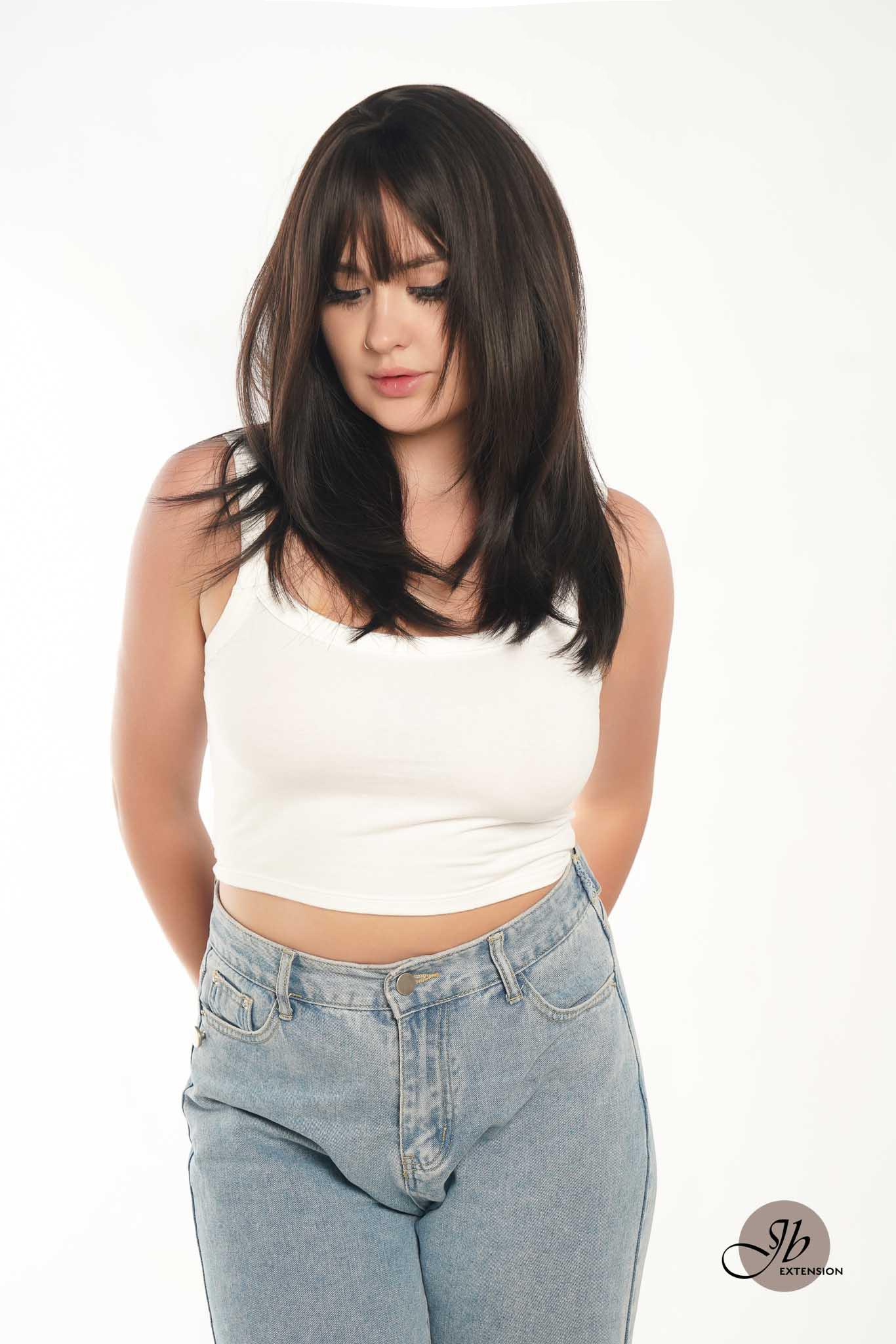 JBEXTENSION 20 Inches Scalpiana 3.5X4 Hard Silky Top Natural Scalp Effect Wig With Bangs LILA JBEXTENSION 20 Inches Scalpiana 3.5X4 Hard Silky Top Natural Scalp Effect Wig With Bangs LILA