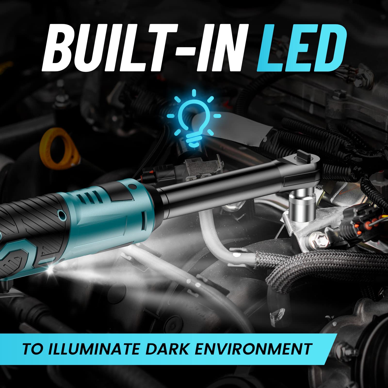 Seesii 1/2'' WH700 3-In-1 Impact Wrench + 3/8" Ratchet Wrench