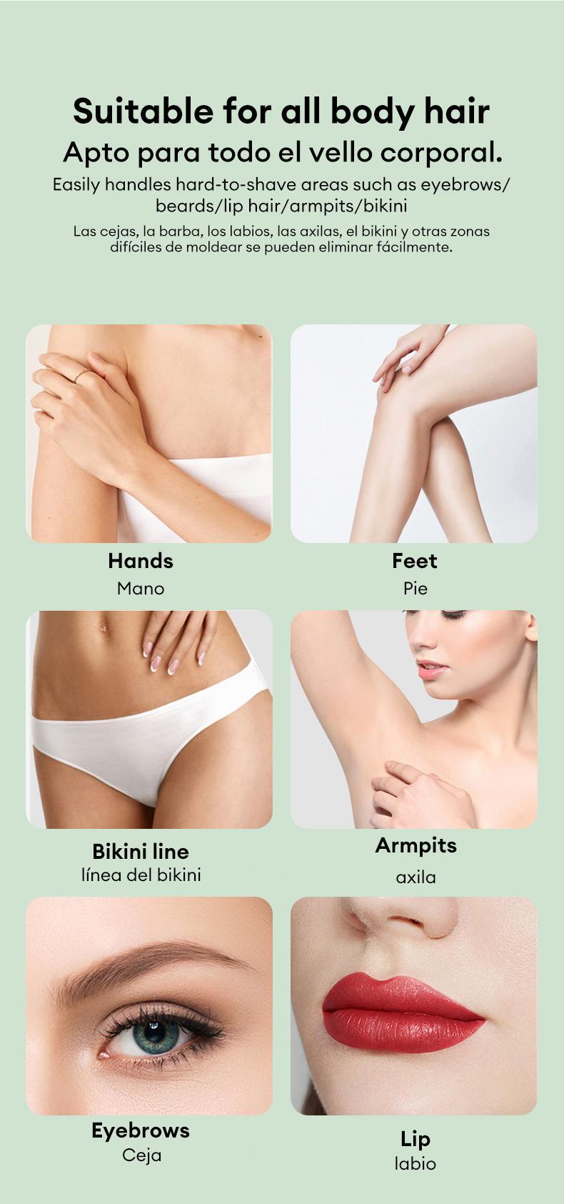 Skyworth Electric Trimmer for Man & Women, Rechargeable 4 in 1 Body & Facial Hair Removal, Waterproof Wet & Dry Use Precise Safe Trimmer