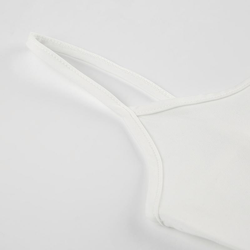 Women's Solid Backless Crop Cami Top, Casual Sleeveless Tank, Casual Comfort Minimalist Basic Spaghetti Strap Sleeveless Camisole for Summer, Lady's Top for Daily Wear