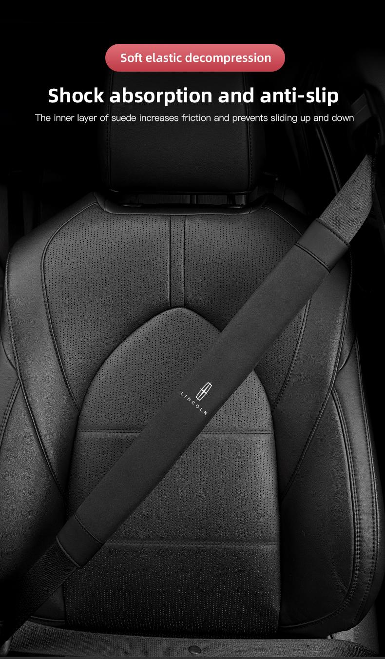 2Pcs Car Seat Belt Safety Shoulder Covers Car Accessories For Lincoln Navigator Continental Nautilus Aviator MKZ MKX MKC MKT MKS Corsair Mark E