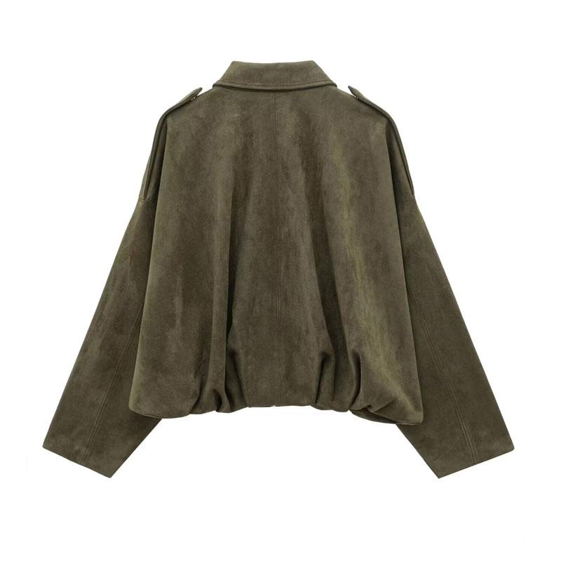 Women's New Aviator Jacket, Casual Zip Up Winter Jacket, Oversized Pilot Jacket Cropped Fit, 2025 Streetwear Short Jacket for Women, Coats, Outerwear, Long Sleeve, Womenswear