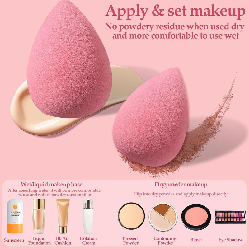 Makeup Tool Set, 47 or 34Pcs/Set Makeup Brush & Bag Sponge & Headband & Brush Cleaning Bowl & Puff& & Wristband, Makeup Accessories for Women, Cosmetic