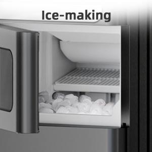 Antarctic Star 3-in-1 Hot and Cold Water Cooler Chiller System Dispenser with Built-in Ice Maker, for 3 to 5 Gallon Bottle Water Dispenser，with Child Safety Lock，Black