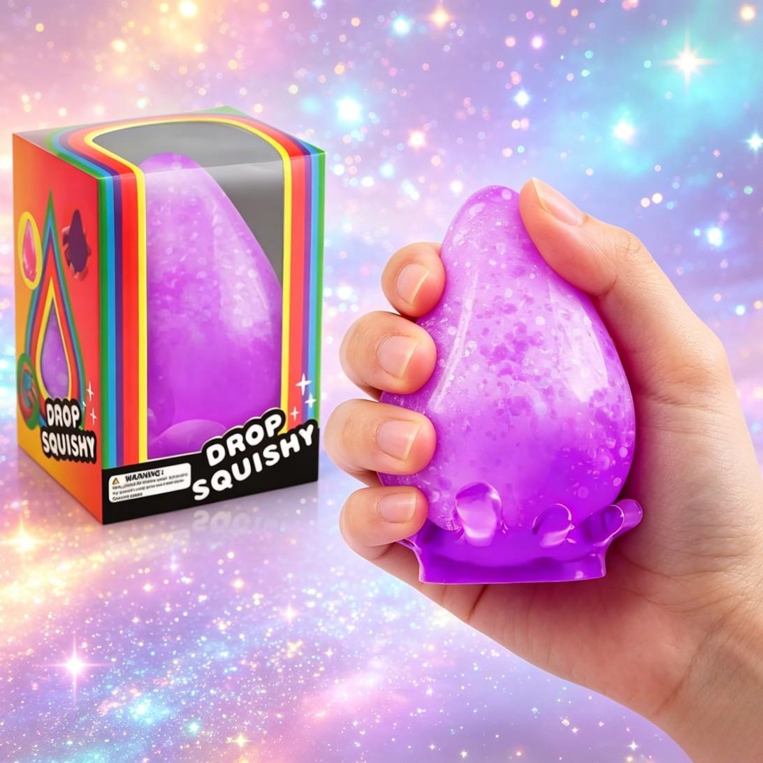 Creative Stress Relief Squishy Toy, Dream Drop Dumpling Design, Cute Water Droplet Shape, Unisex Model Mtl25061208720r, No Battery Required