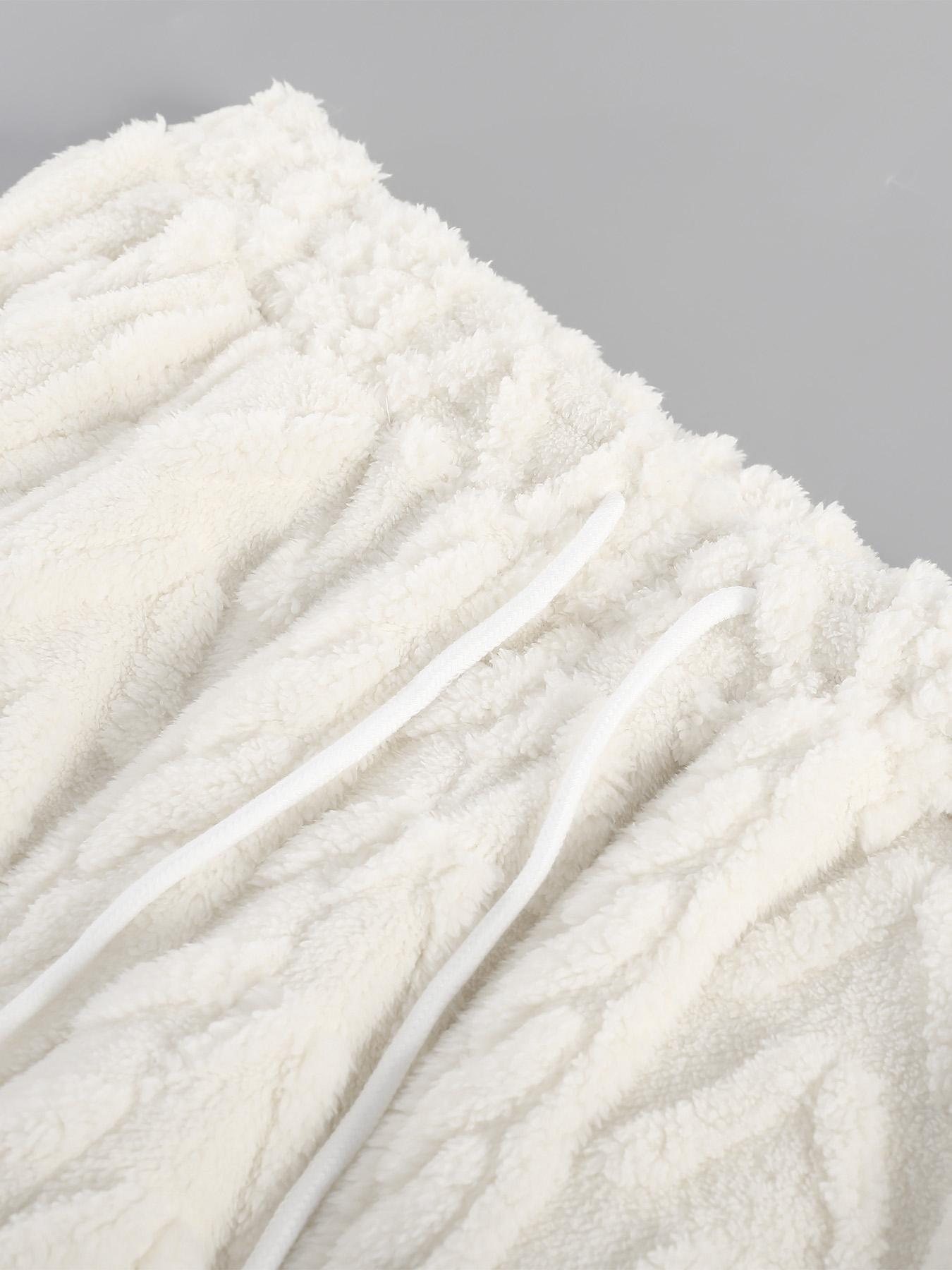 Lambswool Hooded Long Sleeve Sweater Set Texture Three-Dimensional Warm Soft Glutinous Skin-Friendly Fabric Casual Laid-Back Style 18 - 45 Years Old Men and Women Autumn and Winter Daily Commute/Home/Outdoor All-Matching