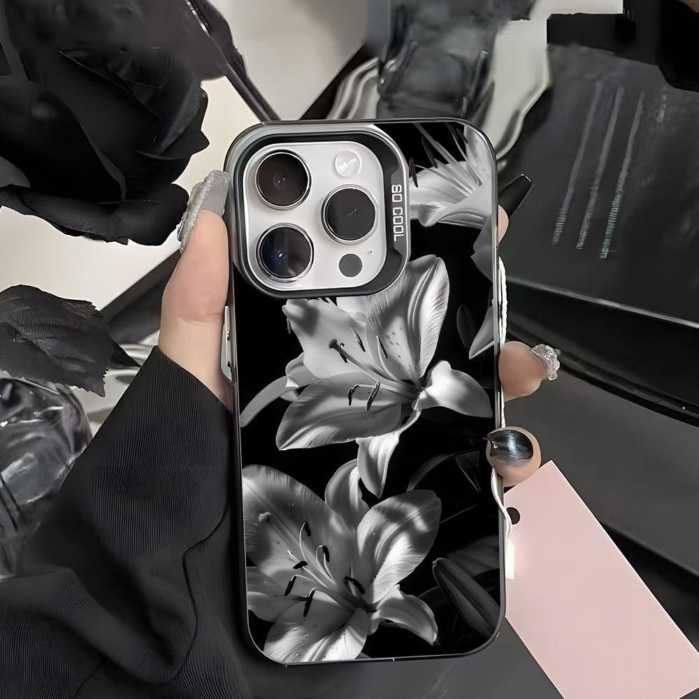 New Lily Floral Pattern Phone Case, High Quality Protective Cover for iPhone 17 16 15 14 13 12 Pro Max X XR XS Max