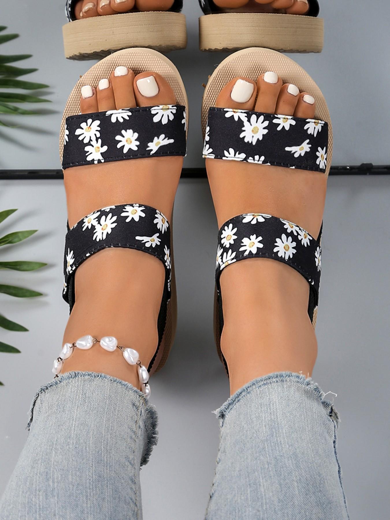 2026 Summer Women's Fashion Tie-Strap Flat Sandals, Comfortable Lightweight Beach Party Shoes, Casual Indoor Outdoor Ankle Strap Sandals