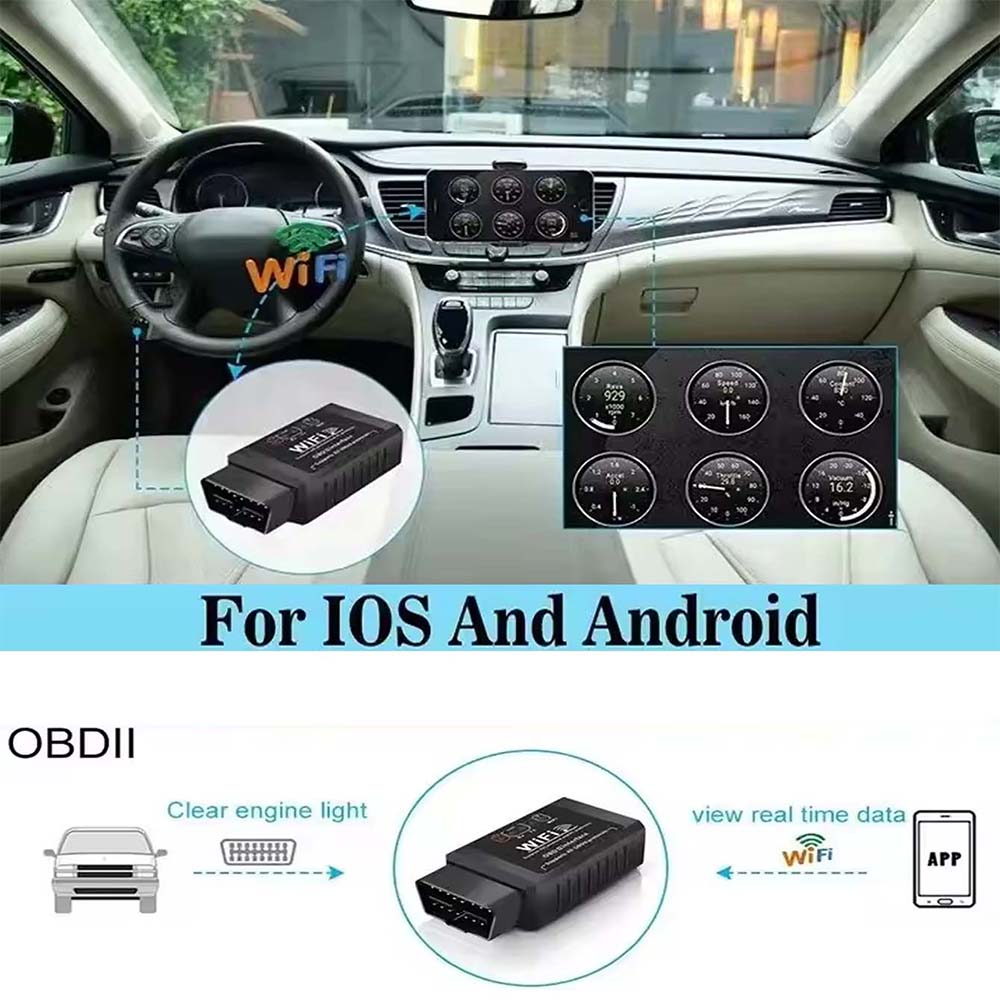 OBD2 WIFI ELM327 V 1.5 Scanner for Auto OBDII OBD 2 ODB II ELM 327 V1.5 WI-FI Code Reader Diagnostic Tool